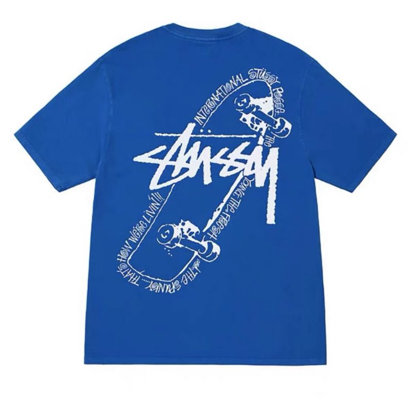 Stussy T-shirt #103 Blue [Skateboard] - Stussy Store | Fashion Streetwear