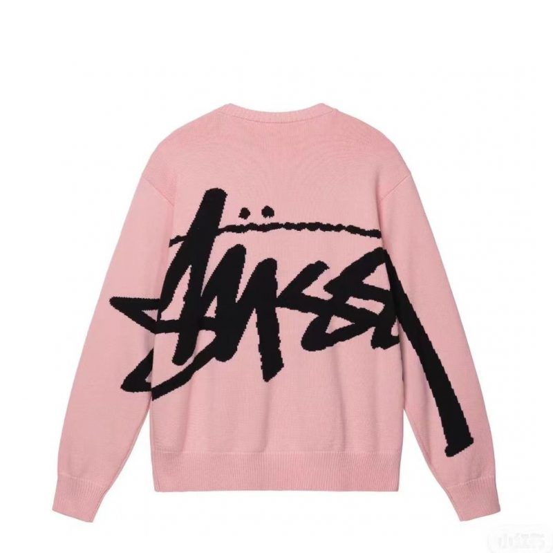 Stussy Knit Crew Neck Sweater Black Stussy Store Fashion Streetwear